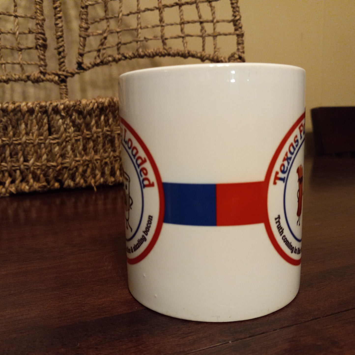 11 Oz Texas Fully Loaded "Bacon Coffee News" Mug