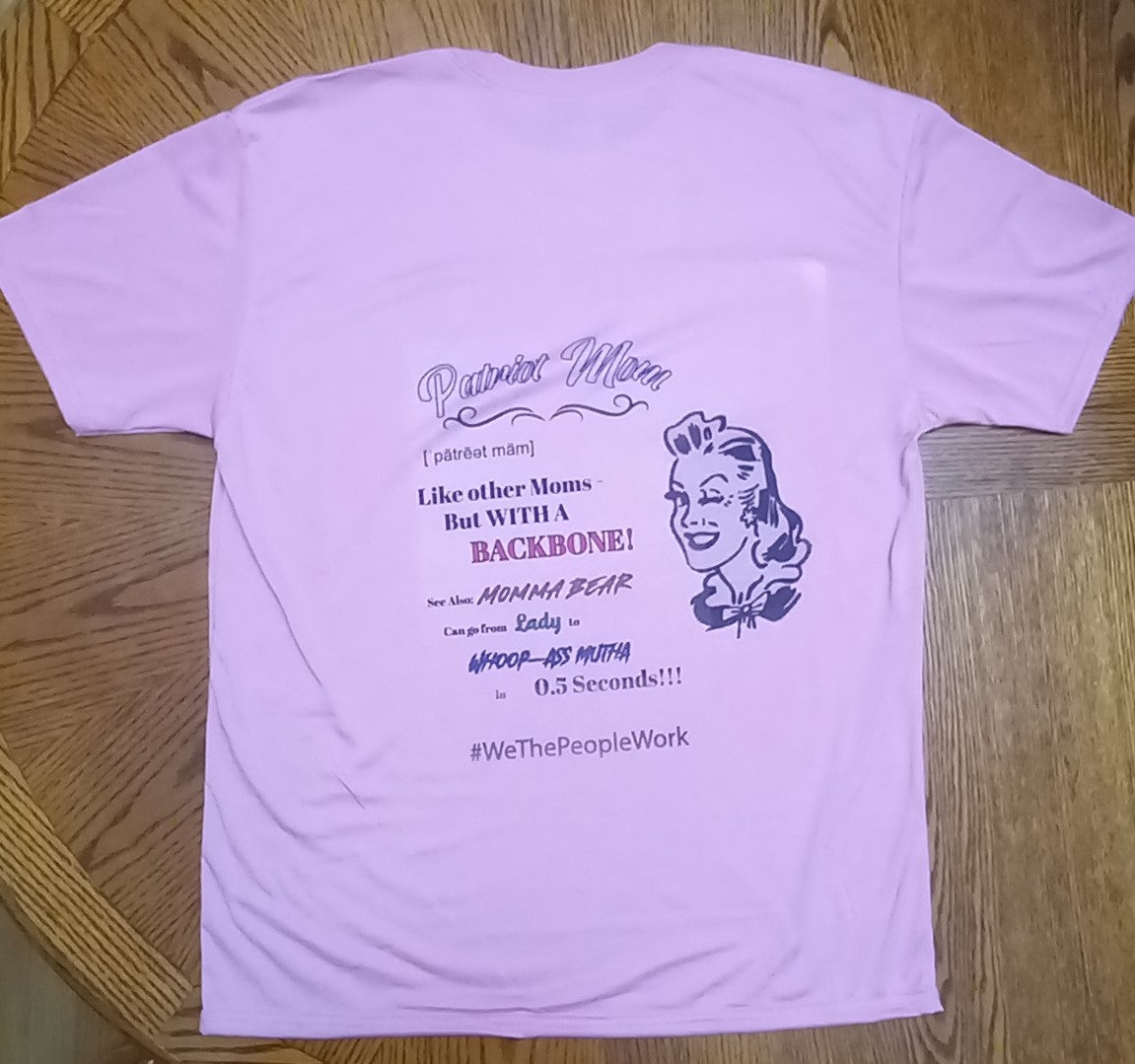 Texas Fully Loaded "Patriot Mom" Short Sleeve Plum Rose Tee
