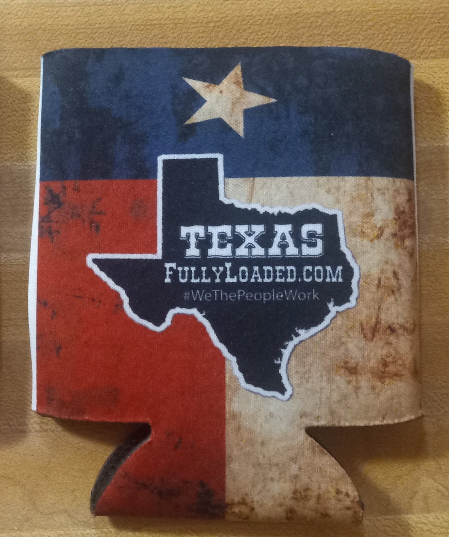 Texas Fully Loaded Tea Party Standard Beverage Can Koozie