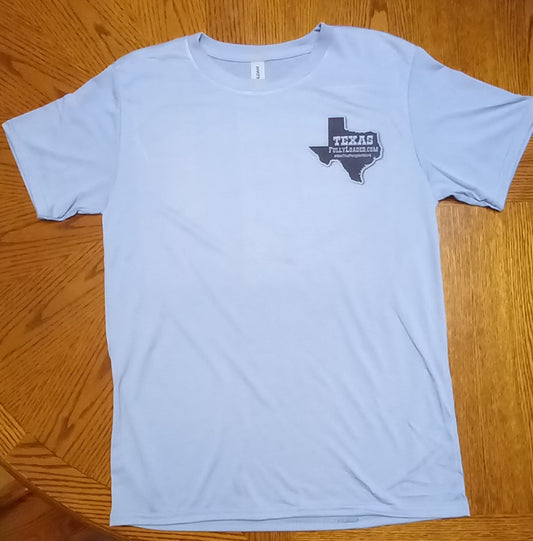 Texas Fully Loaded "Tea Party" Short Sleeve Stone Blue Tee