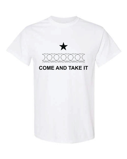 Come And Take It T-shirt, White, XXX Large