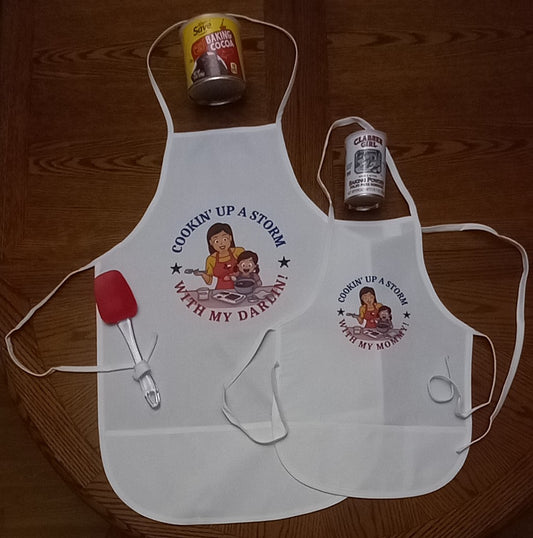 Mommy & Me "Cookin' Up A Storm!" Apron and Tumbler Set